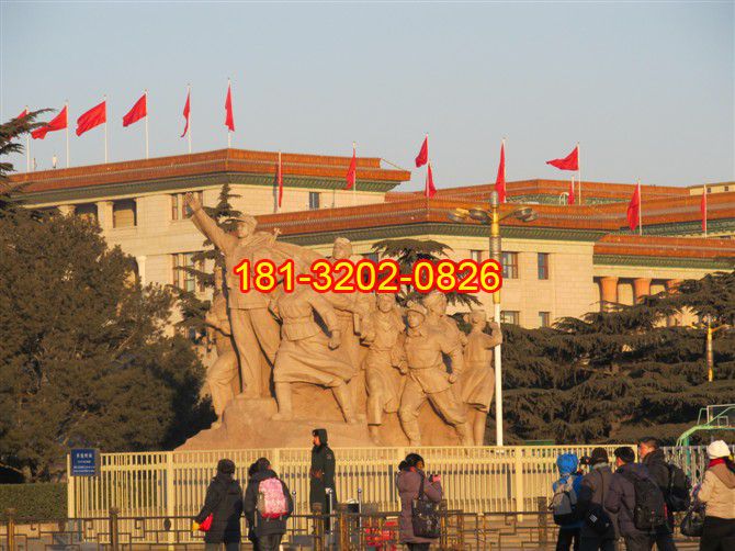 紅軍石雕，廣場景觀石雕 (2)