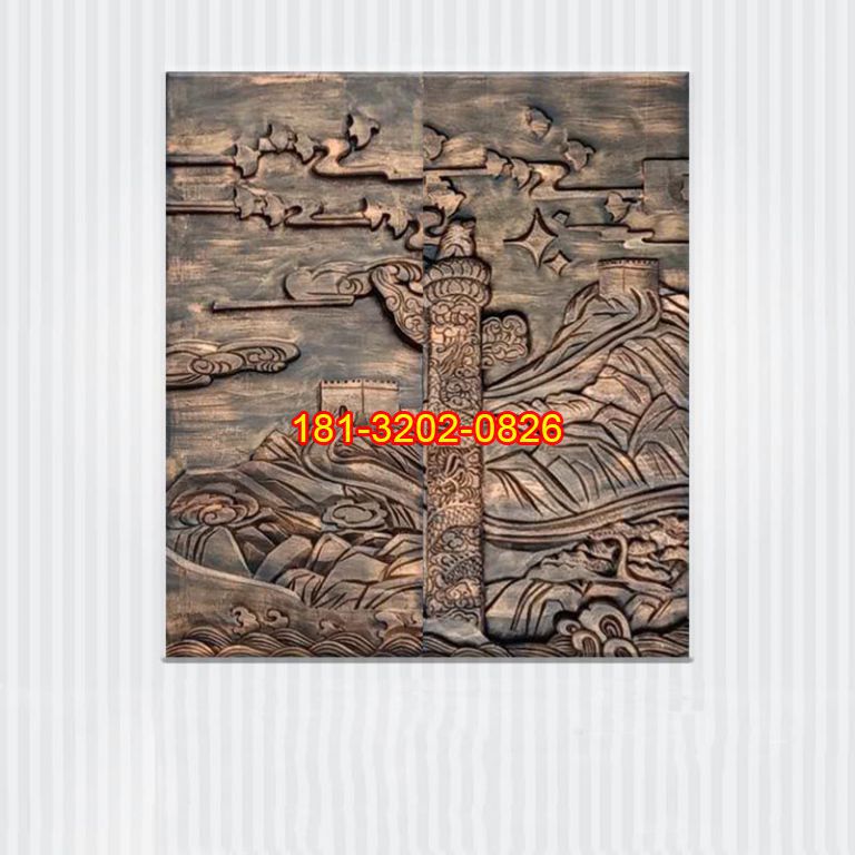 黨建主題華表長(zhǎng)城銅浮雕
